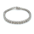 18K White Gold Round Brilliant Diamond Tennis Bracelet