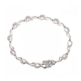 9K White Gold Diamond Paisley Bracelet