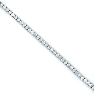 18K White Gold Round Brilliant Lab Diamond Tennis Bracelet