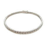 9K White Gold Interlinking Diamond Bracelet