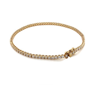18K Yellow Gold Lab Diamond Tennis Bracelet