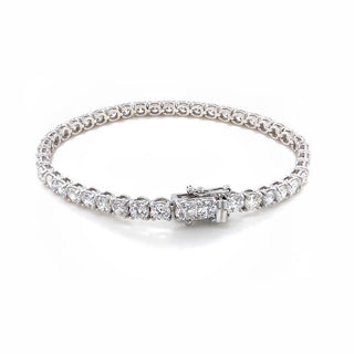 18K White Gold Round Brilliant Lab Diamond Tennis Bracelet