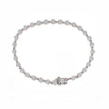 18K White Gold Lab Grown Diamond Rubover Bracelet