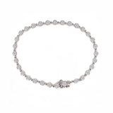 18K White Gold Lab Grown Diamond Rubover Bracelet