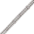 9K White Gold Lab Grown Diamond Triple Row Bracelet