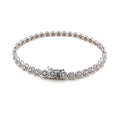 9K White Gold Lab Diamond Halo Bracelet