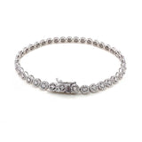 9K White Gold Lab Diamond Halo Bracelet