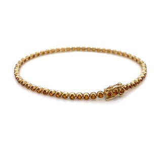 9K Yellow Gold Citrine Tennis Bracelet