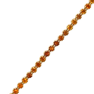 9K Yellow Gold Citrine Tennis Bracelet