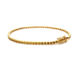 9K Yellow Gold Citrine Tennis Bracelet