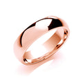 6mm Court Shape Wedding Band 18ct Rose