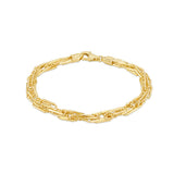 9K Yellow Gold Prince of Wales & Ball Bracelet /7.5"