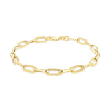 9K Yellow Gold 4.9mm Paper Chain Bracelet /7.5’’