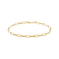 9K Yellow Gold 3.5mm Paper Chain Bracelet /7.5’’