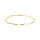 9K Yellow Gold 3.5mm Paper Chain Bracelet /7.5’’