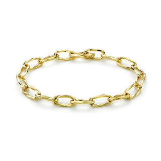 9K Yellow Gold Hidden-Clasp Belcher Chain Bracelet /7.5"