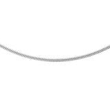 9K White Gold 1.1mm Snake Chain 16"