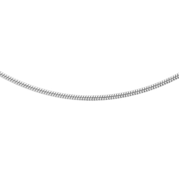 9K White Gold 1.1mm Snake Chain 16"