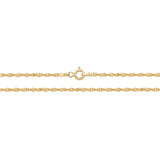 9K Yellow Gold Singapore Chain 22"