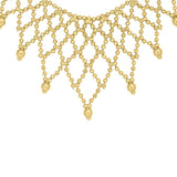 9K Yellow Gold Fancy Chandelier Necklace