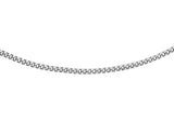 9ct White Gold Diamond Cut Curb 20" Chain