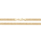 9K Yellow Gold Solid Cuban Curb Chain 18"