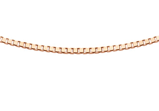 9ct Rose Gold Box Chain 22"