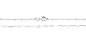 9K White Gold Wheat Chain 24"