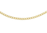 9ct Yellow Gold Semi-Solid Flat Curb Chain 16"