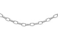 9K White Gold 2.6mm Oval Diamond Cut Belcher Chain 16"
