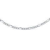 9K White Gold 1.8mm Figaro Chain 20"