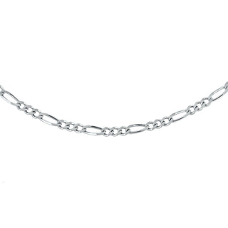 9K White Gold 1.8mm Figaro Chain 20"