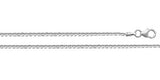 9K White Gold Spiga Chain 22"