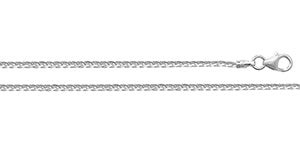 9K White Gold Spiga Chain 22"