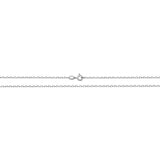 9K White Gold Faceted Belcher Chain 24"