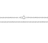 9K White Gold Singapore Chain 24"
