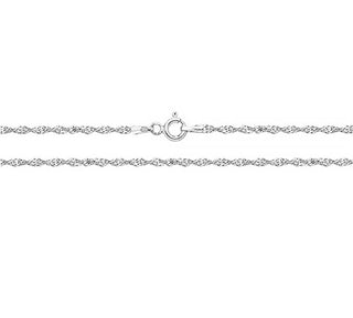 9K White Gold Singapore Chain 24"