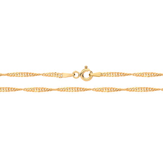 9ct Yellow Gold Singapore Chain 22"