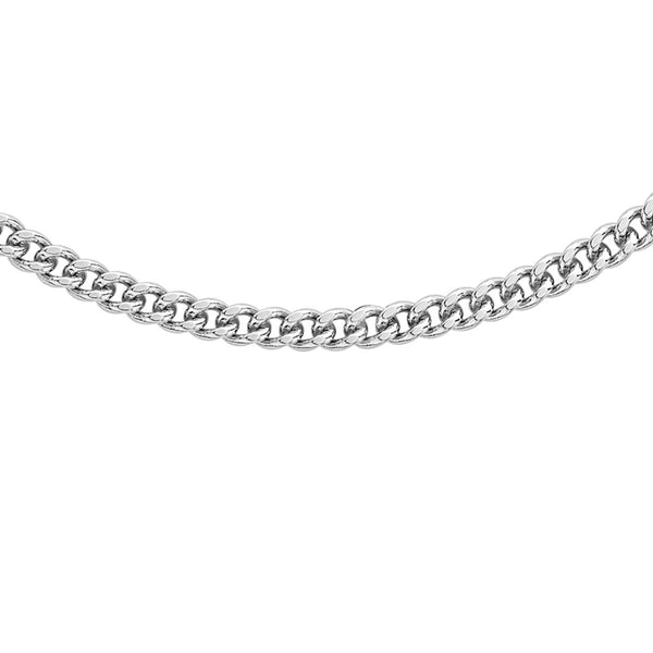 9K White Gold 2.1mm Curb Chain 22"