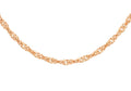 9ct Rose Gold Twist Curb Chain 18"