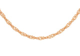 9ct Rose Gold Twist Curb Chain 18"