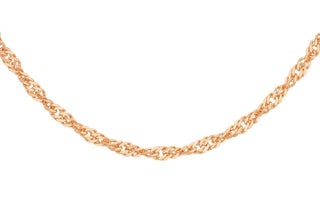 9ct Rose Gold Twist Curb Chain 18"