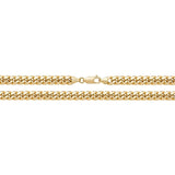 9K Yellow Gold Cuban Curb Chain 22"