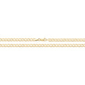 9ct Yellow Gold Curb Anklet 10"