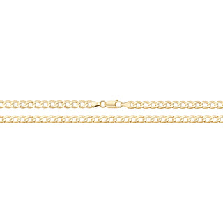 9ct Yellow Gold Curb Anklet 10"