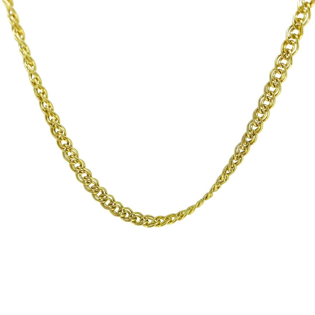 9ct Yellow Gold Double Curb Chain 18"