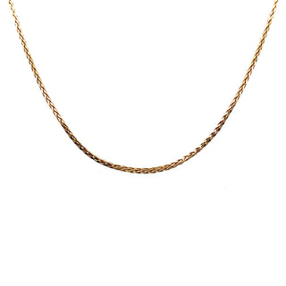 18K Yellow Gold Red Enamel Locket Adjustable Chain 20"