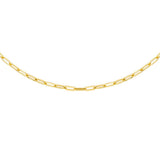 9K Yellow Gold Small Paper Clip Chain 18"