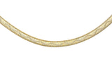 9K Yellow Gold 3.5mm Wave Herringbone Chain 16"