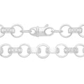 Sterling Silver Cubic Zirconia Round Belcher Chain 26"